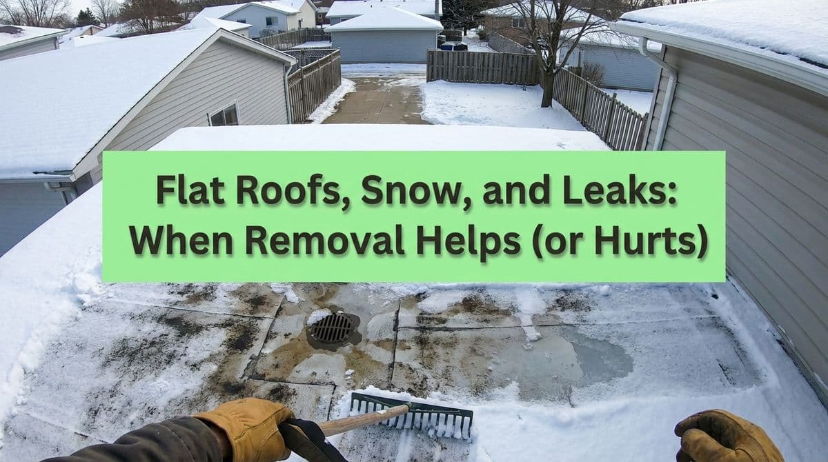 Blog post Flat Roofs, Snow, and Leaks: When Removal Helps (or Hurts) image